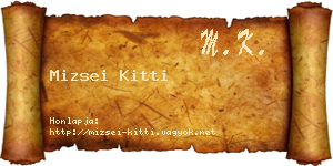 Mizsei Kitti névjegykártya