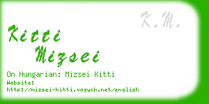 kitti mizsei business card
